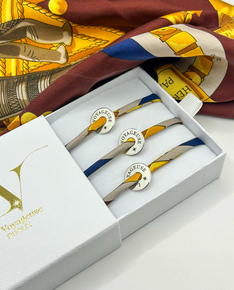 Bracelet Soie & Argent - Capsule Heritage Tribal