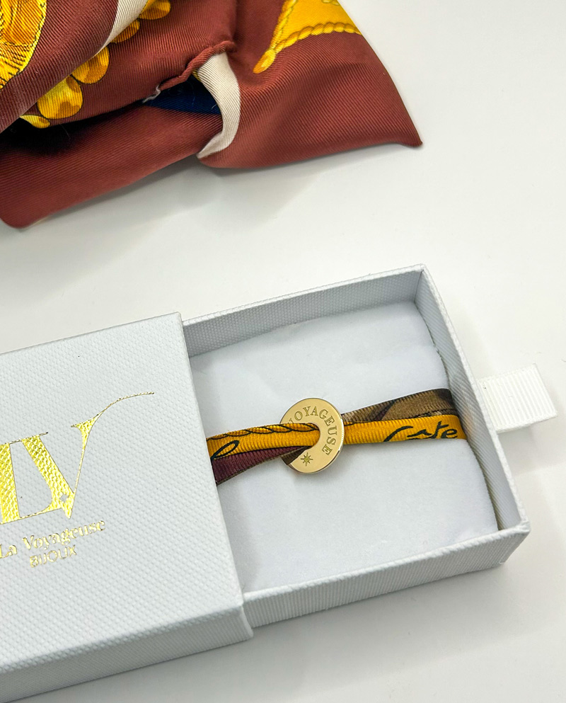 Bracelet double tour Soie & Plaqué Or - Capsule Heritage Tribal